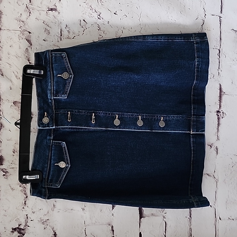 LOFT Front Button-Denim Jean Skirt - Like New - Excellent Condition - Size 4